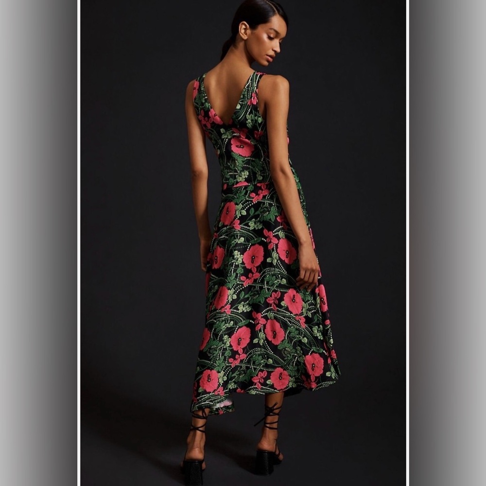 Anthropologie Maeve Ruched Midi Dress - Picture 5 of 7